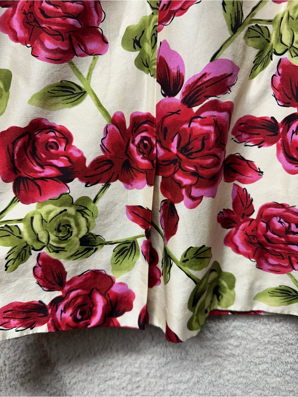 Laundry by Shelli Segal 100% Silk Floral Rose Romantic Sheath Dress Size 8 - Picture 5 of 10